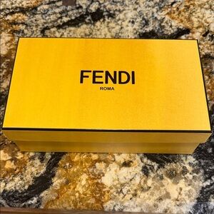 Fendi Bright Yellow Logo Gift Box